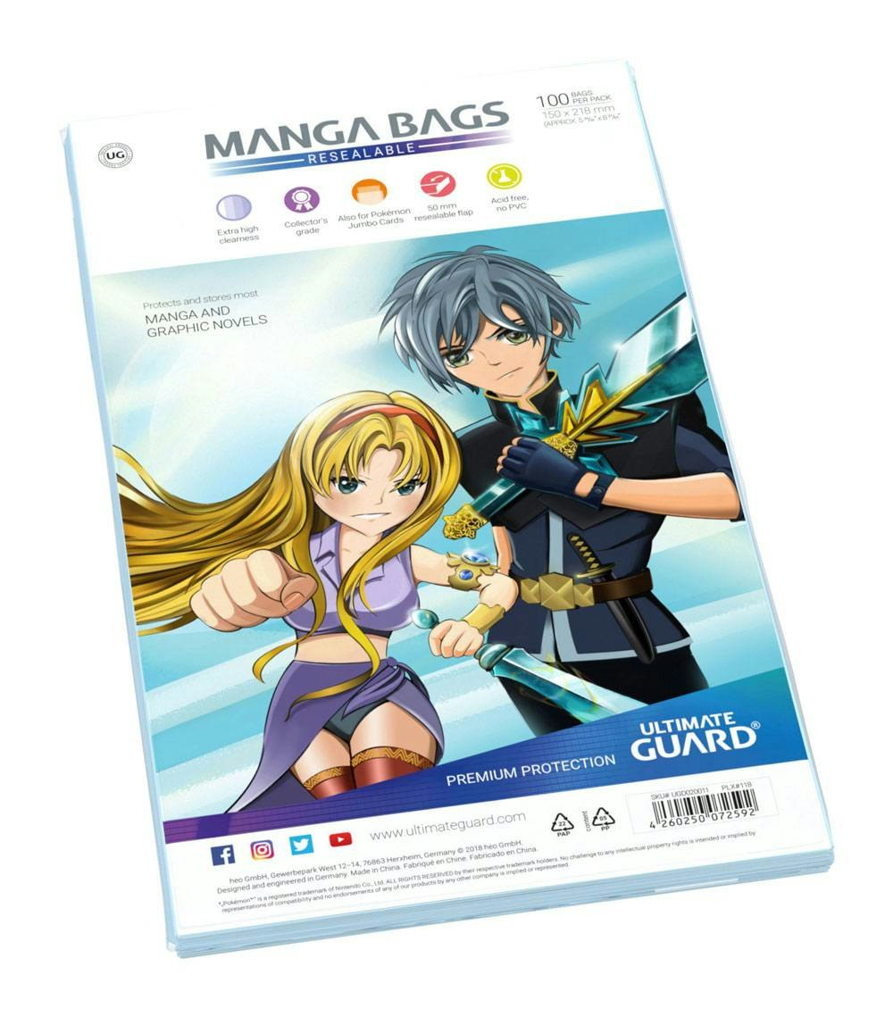 Ultimate Guard Comic Bags, Manga / Pocket size 15x21.8 cm