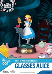 Alice in Wonderland Mini Diorama : Alice med briller