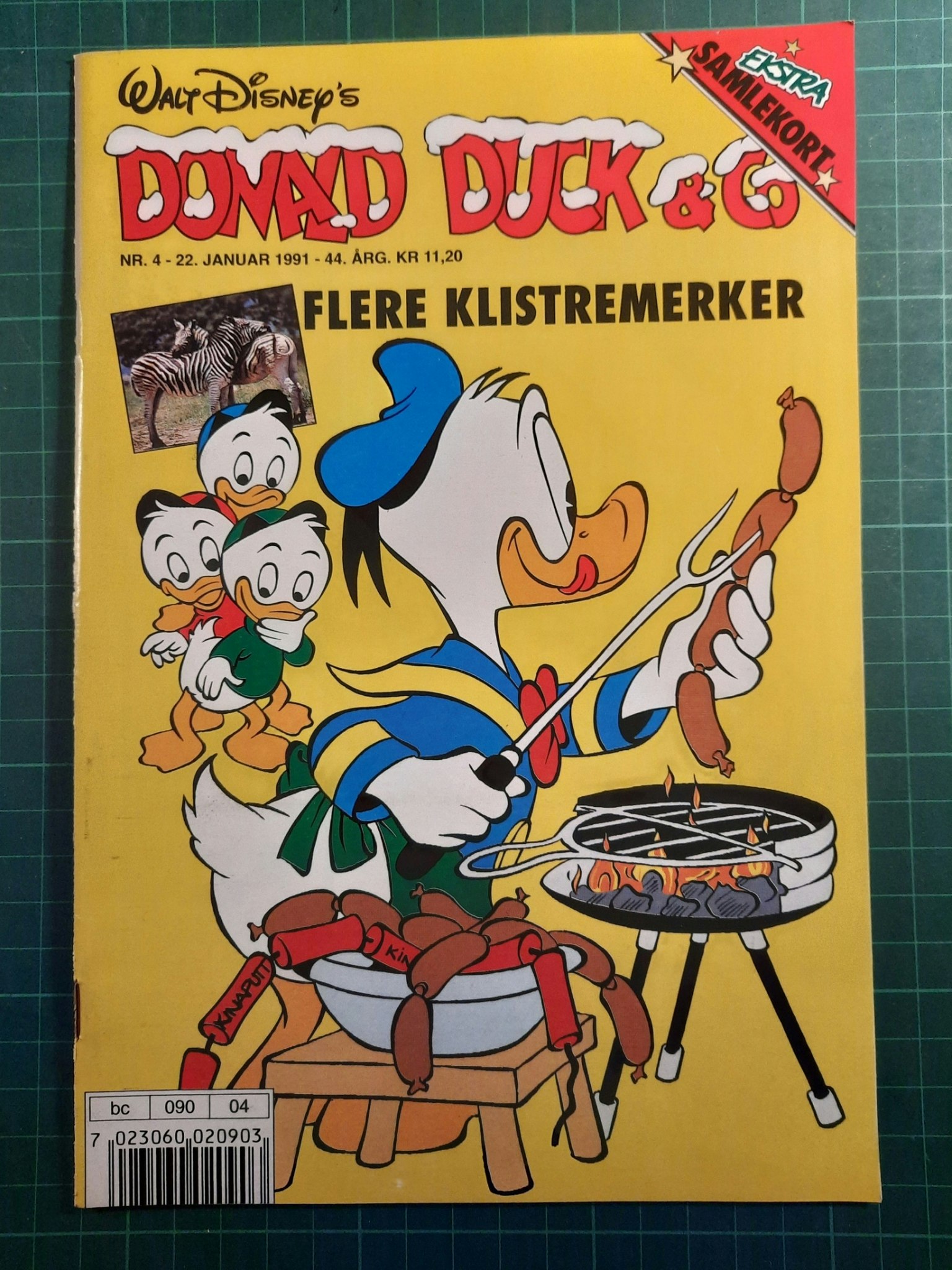 Donald Duck & Co 1991 - 04 m/samlerkort + klistremerker