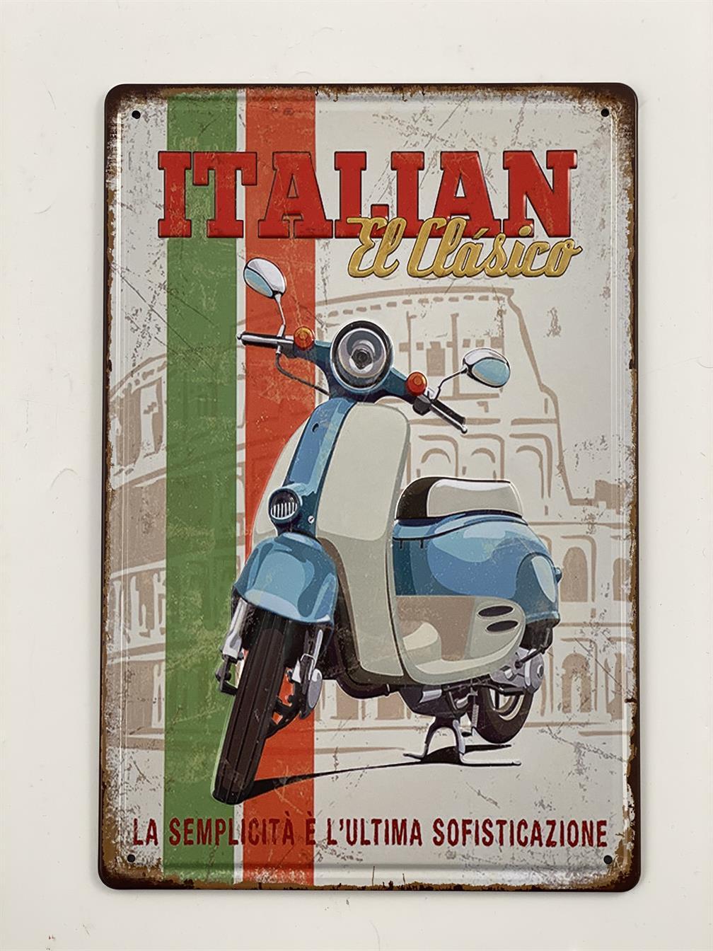 Emaljeskilt Italian scooter