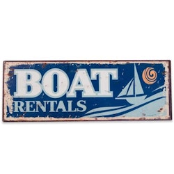 Emaljeskilt Boat rentals