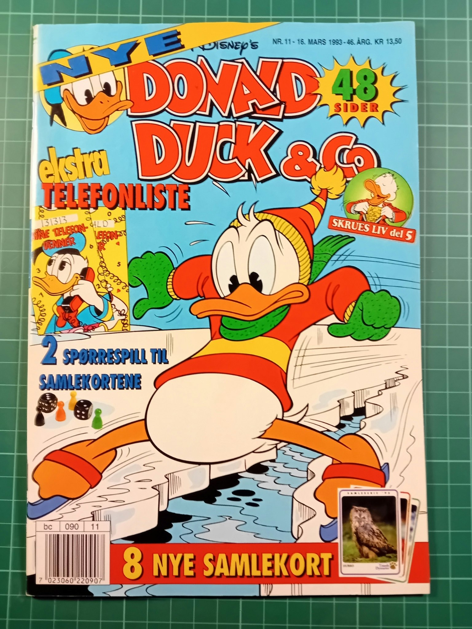Donald Duck & Co 1993 - 11 m/samlerkort og brettspill