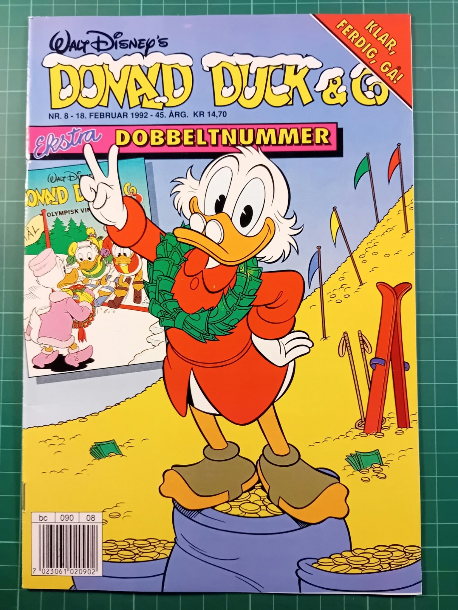 Donald Duck & Co 1992 - 08 m/klistremerker