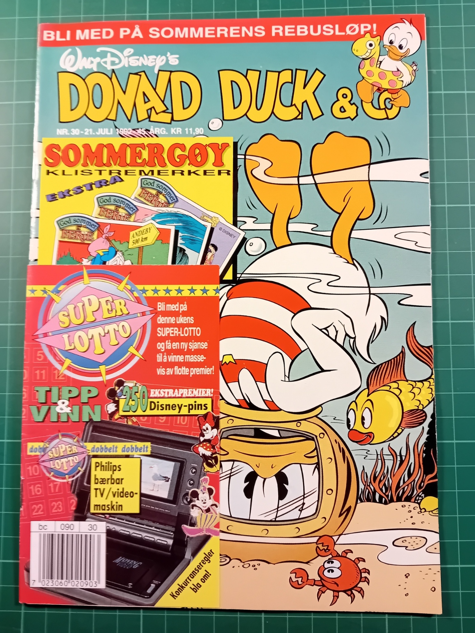 Donald Duck & Co 1992 - 30 m/klistremerker