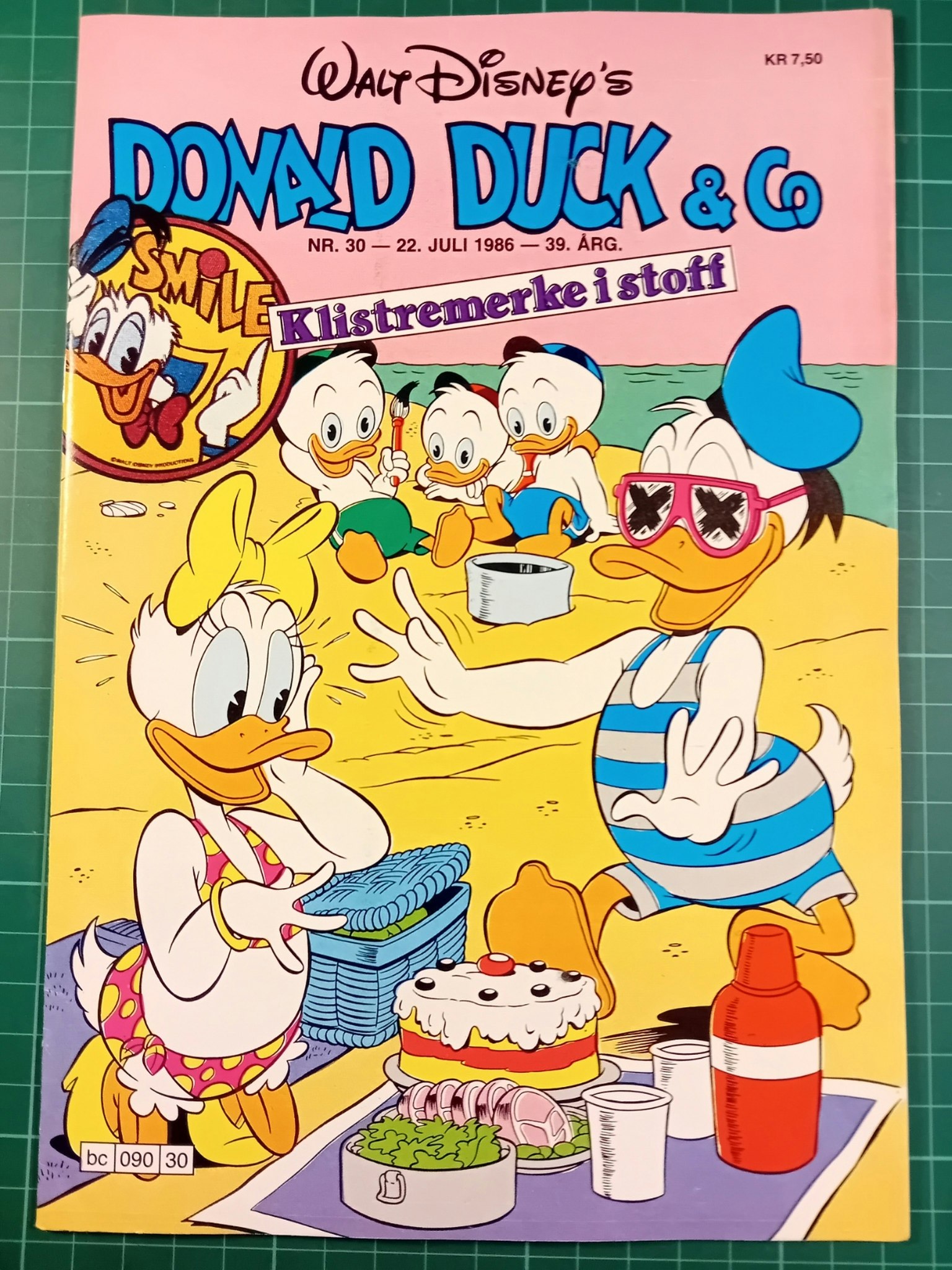 Donald Duck & Co 1986 - 30 m/stoffklistremerke