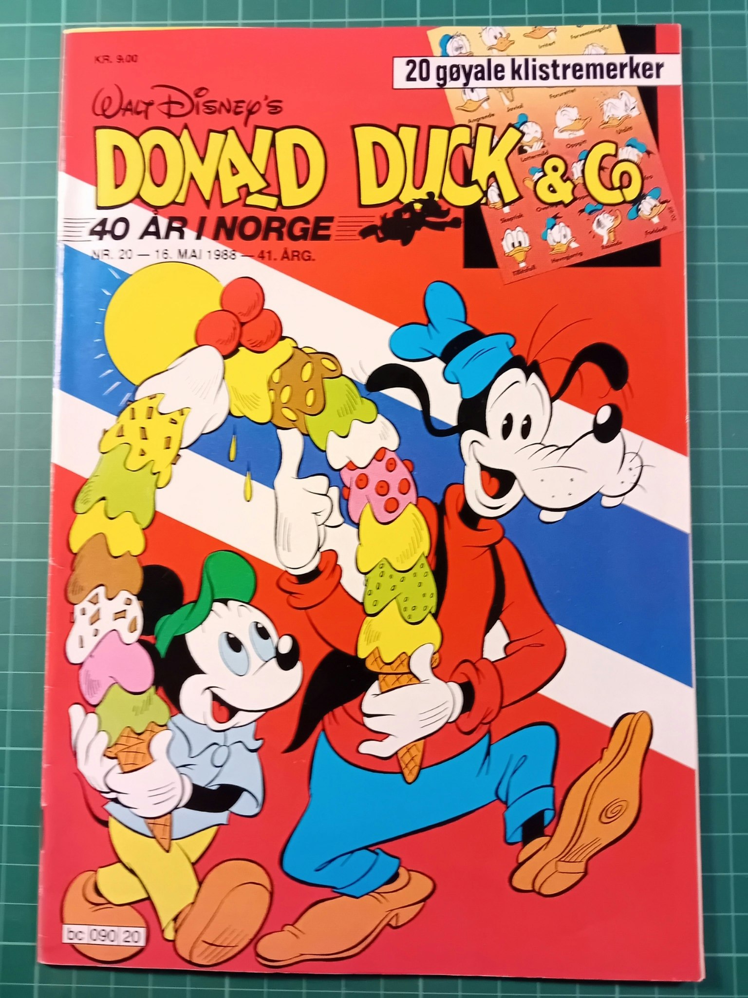 Donald Duck & Co 1988 - 20 m/klistremerker