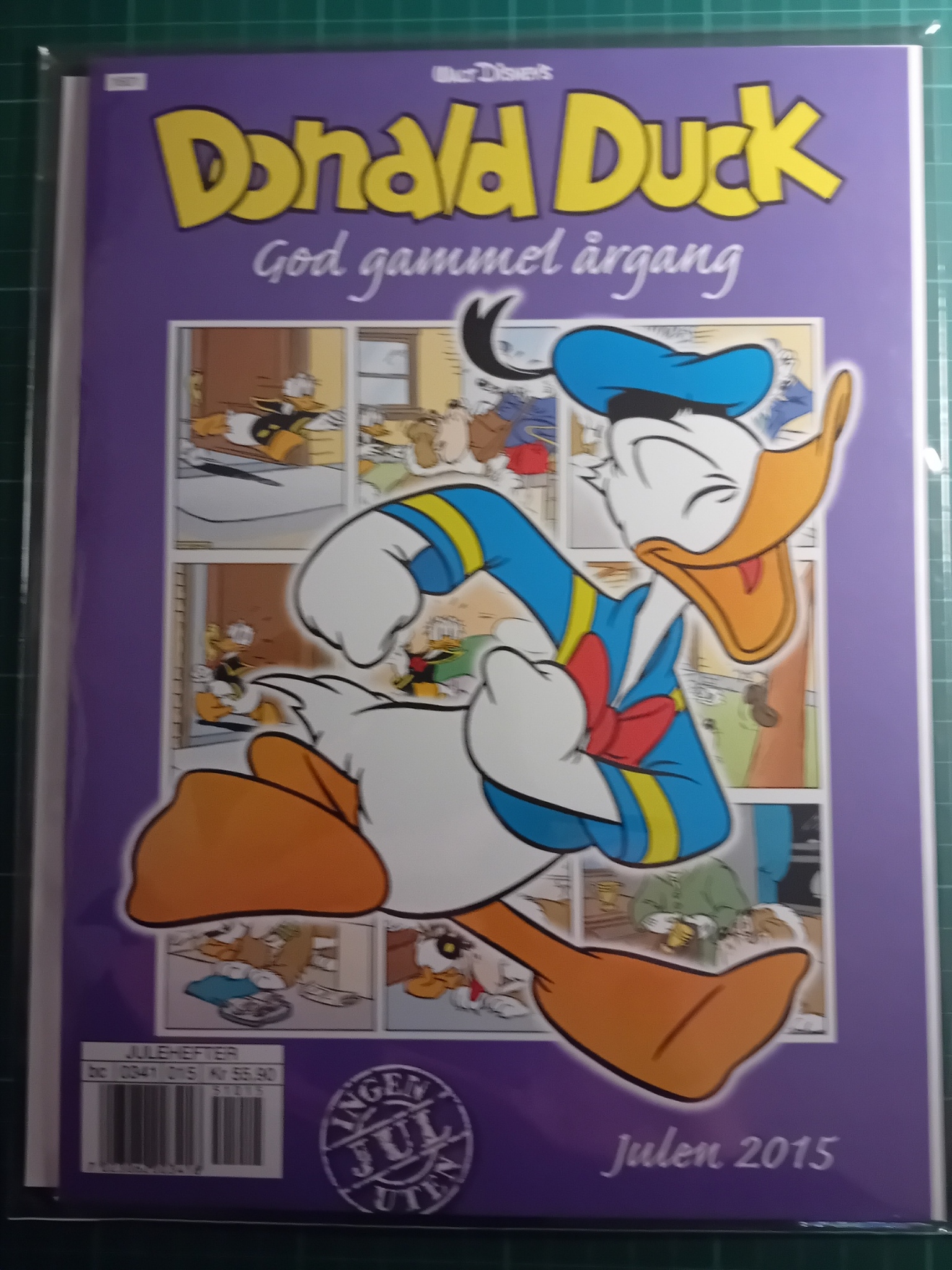 Donald Duck God gammel årgang 2015 m/plastlomme og bakark