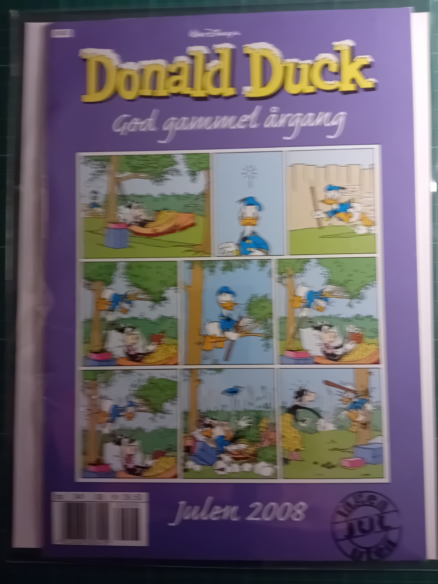 Donald Duck God gammel årgang 2008 m/plastlomme og bakark