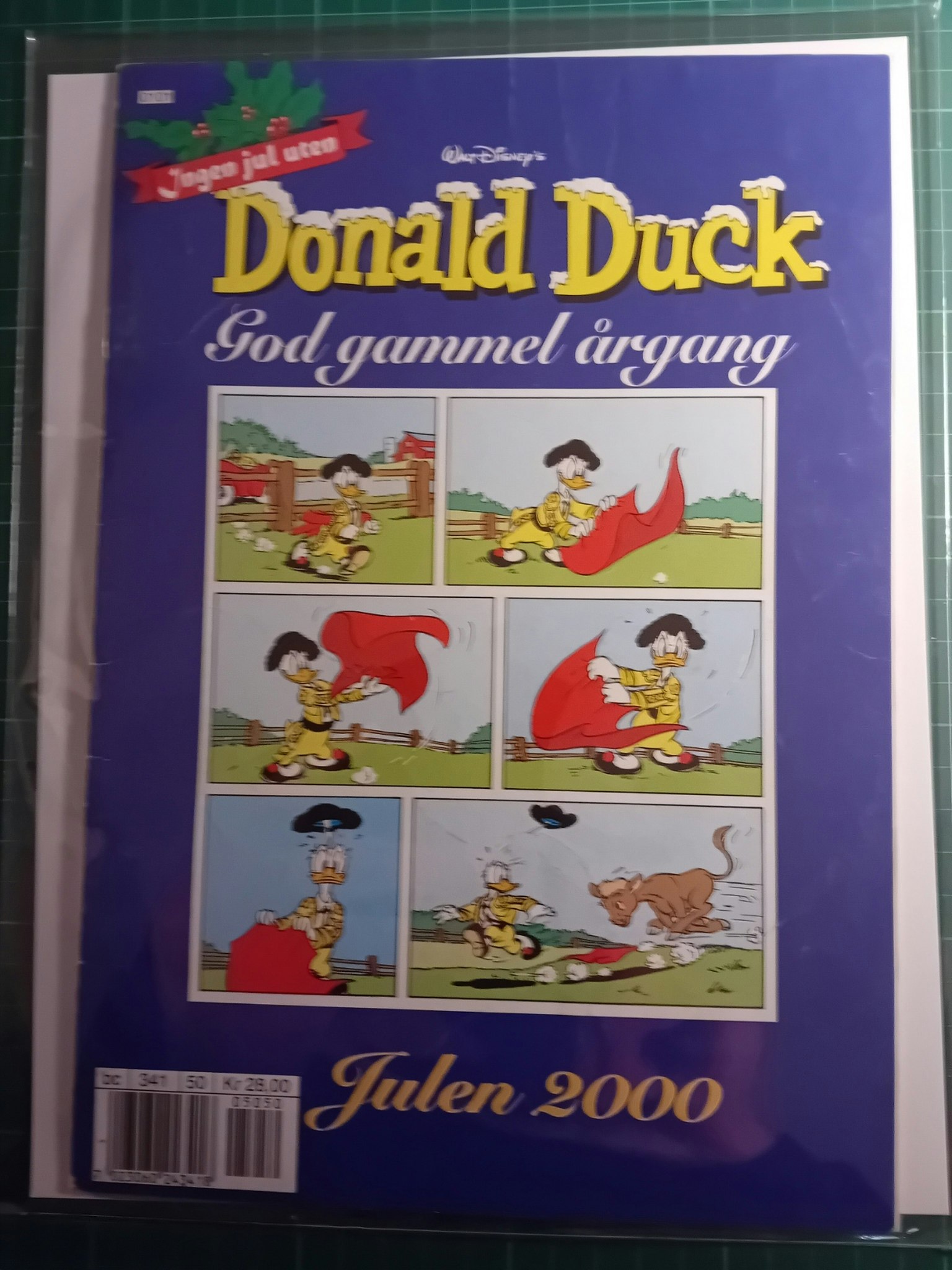 Donald Duck God gammel årgang 2000 m/plastlomme og bakark