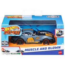 Hot Wheels Pull-Back Speeders Muscle And Blown 1:43