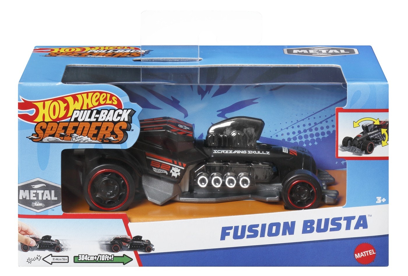 Hot Wheels Pull-Back Speeders Fusion Busta 1:43