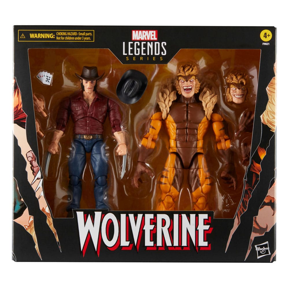 Wolverine 50th Anniversary Marvel Legends Action Figure 2-Pack Marvel's Logan & Sabretooth (Forhåndsbestilling)