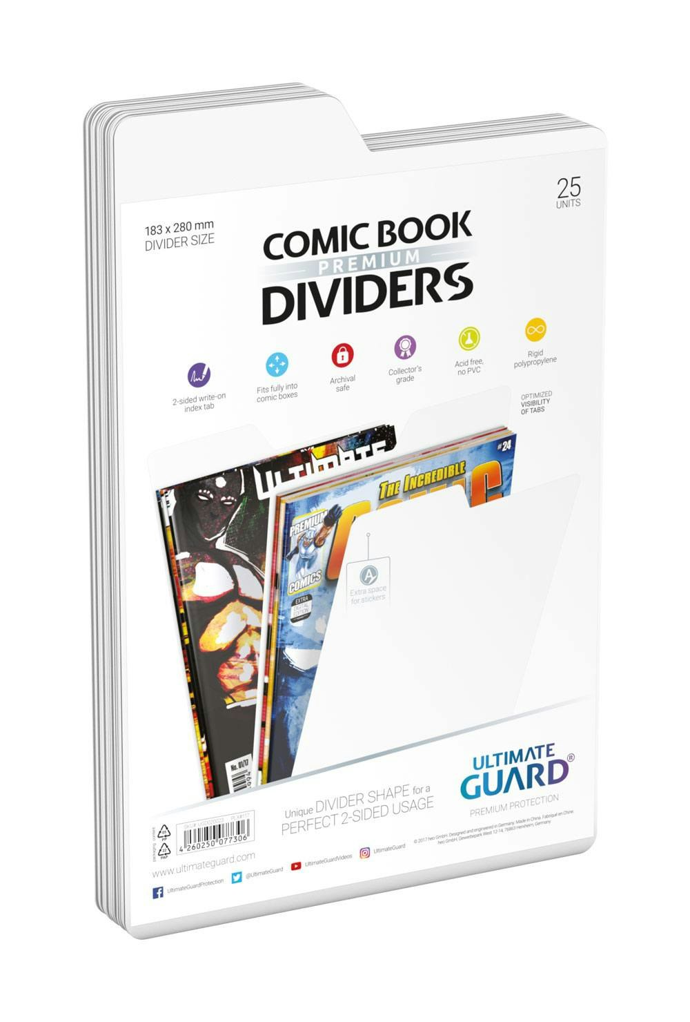 Premium Comic Book Dividers Hvit (25 pack)