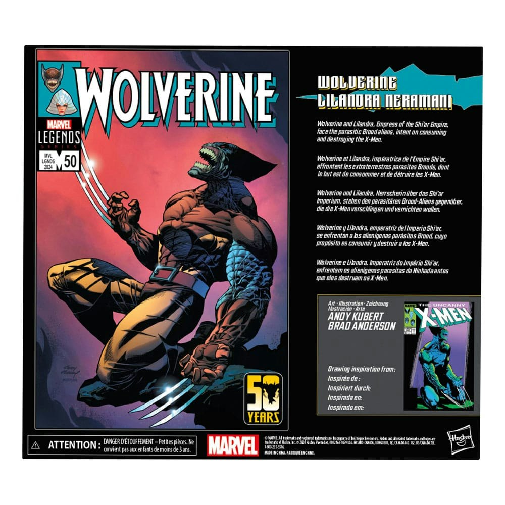 Wolverine 50th Anniversary Marvel Legends Action Figure 2-Pack Marvel's Wolverine & Lilandra Neramani (Totalpris 729,-)