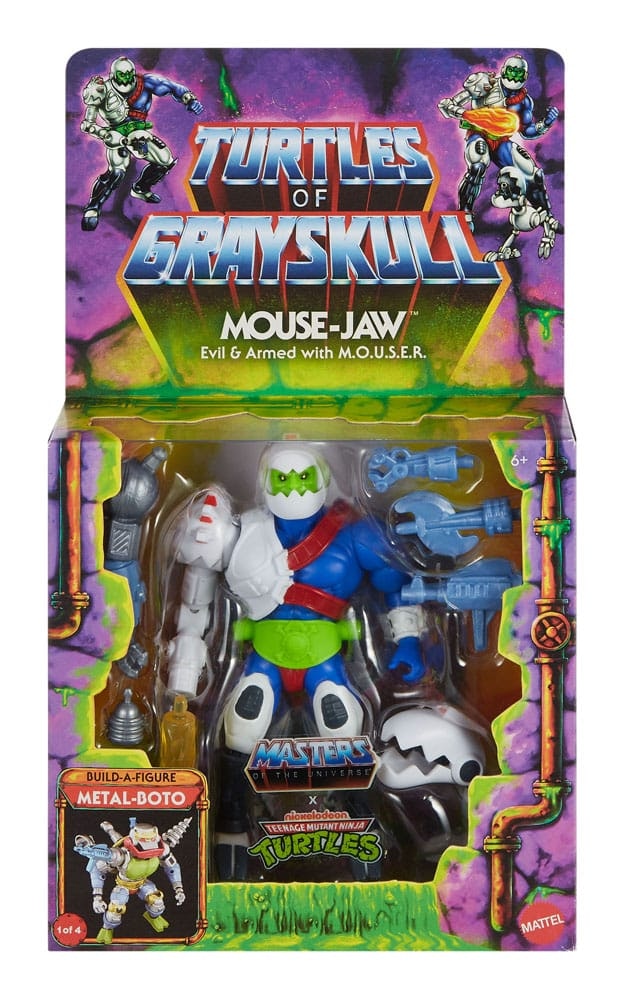 Motu x Tmnt: Turtles of Grayskull Deluxe Action Figure Mouse-Jaw