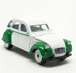 Majorette Vintage : Citroën 2 CV hvit/grønn