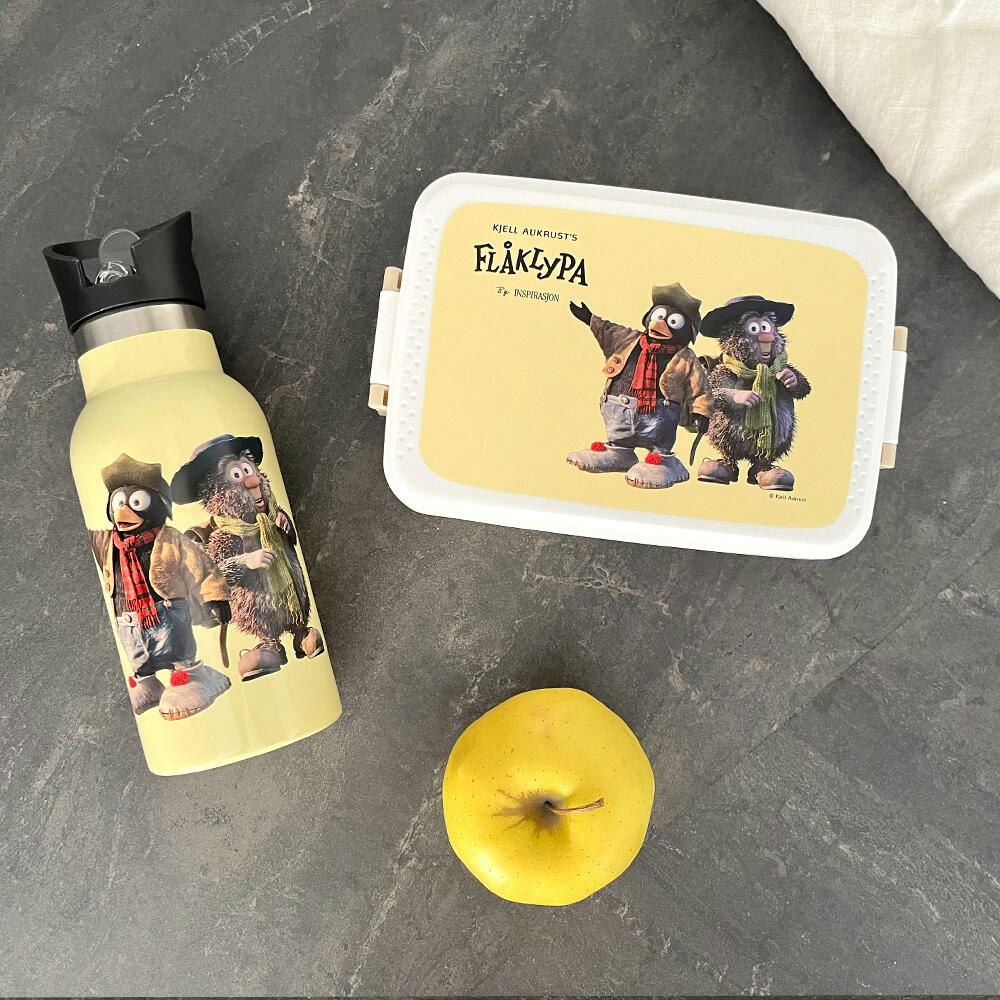 Flåklypa matboks Beige/Lys gul - 1000ml