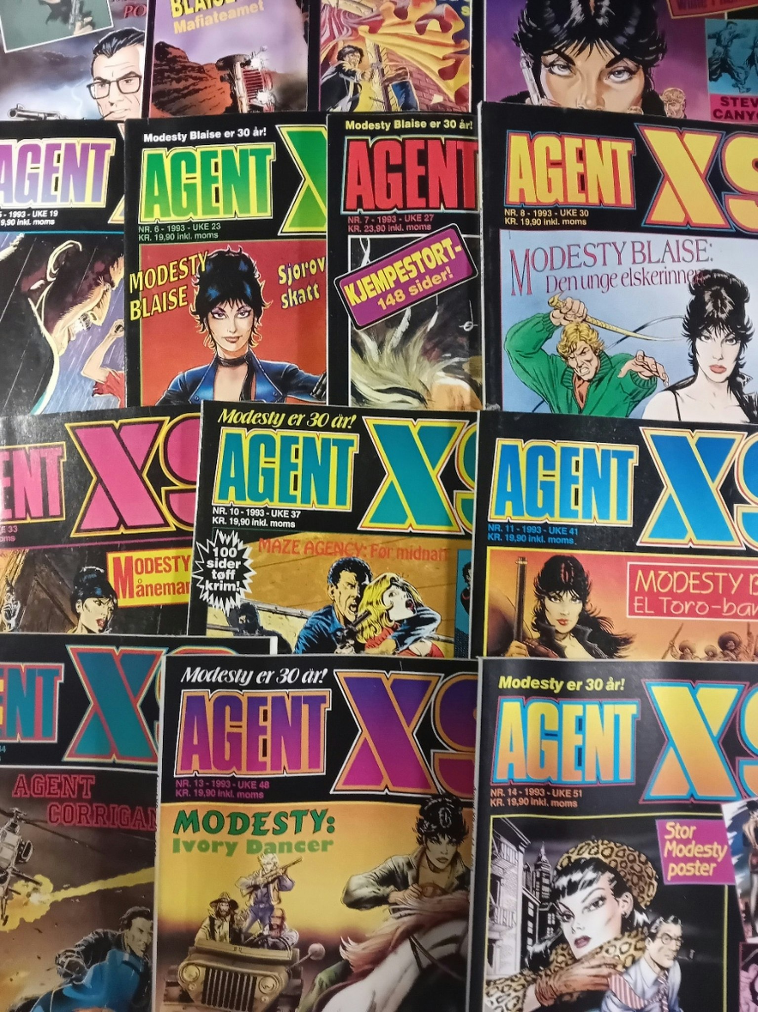 Agent X9 1993 komplett årgang 14 utgaver lesepakke