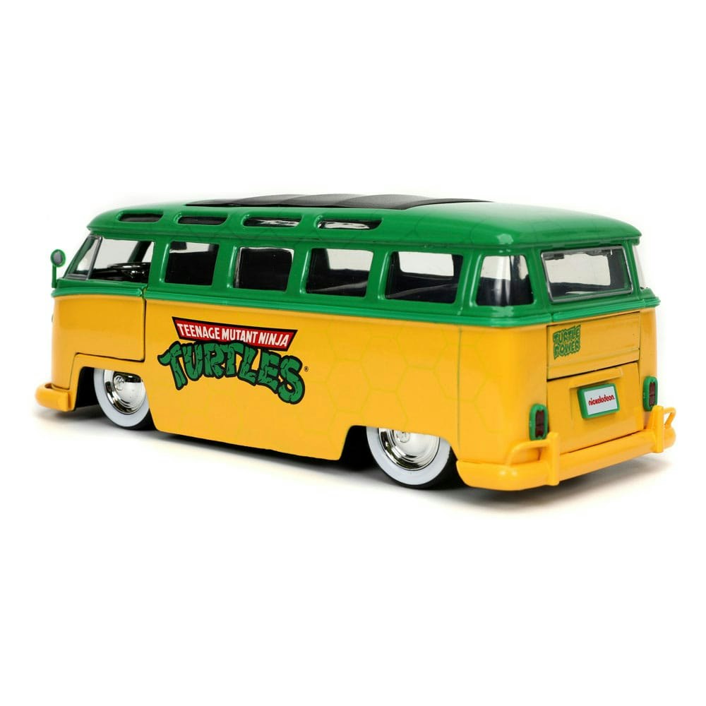Jada : Teenage Mutant Ninja Turtles Diecast Model 1/24  Leonardo & VW Samba Buss