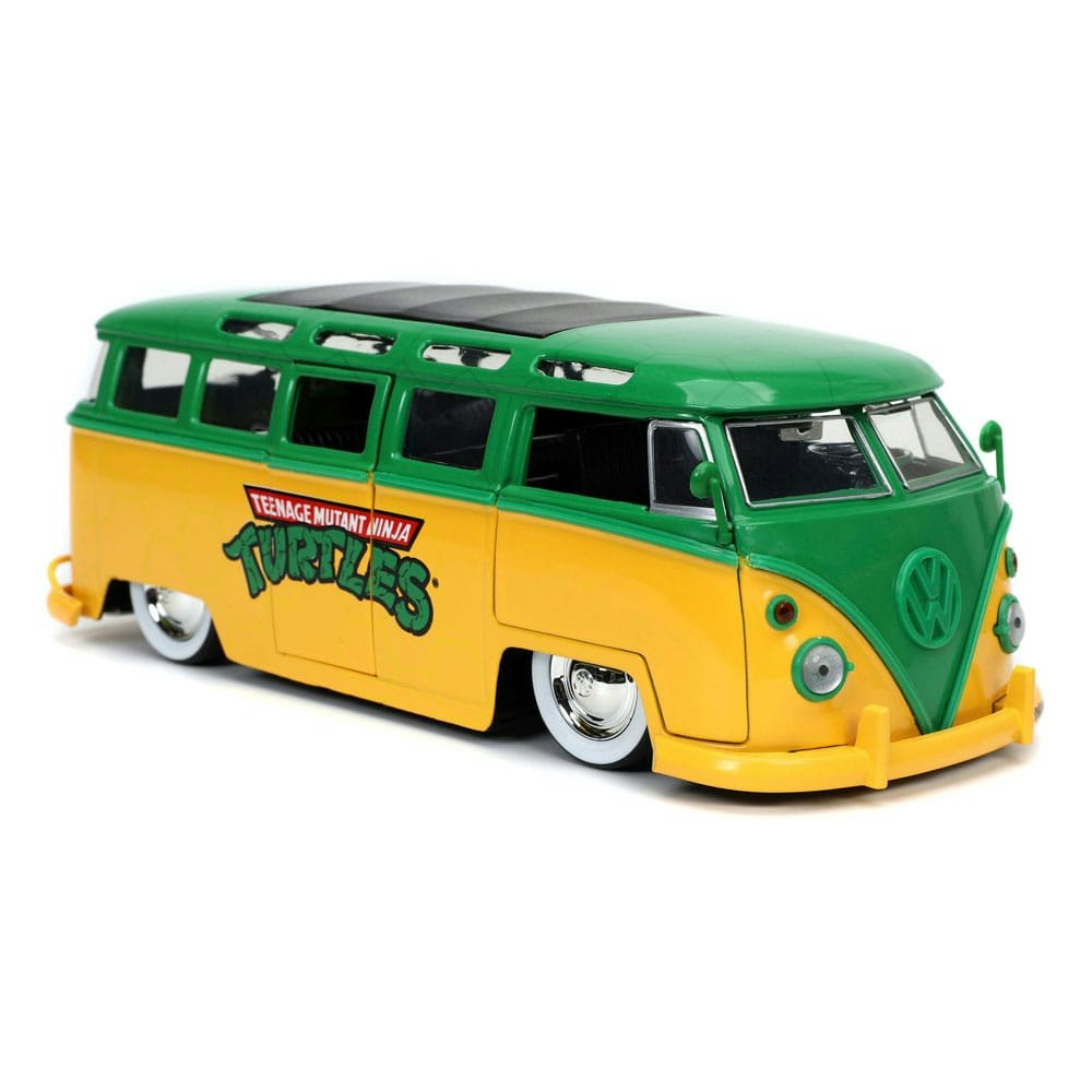 Jada : Teenage Mutant Ninja Turtles Diecast Model 1/24  Leonardo & VW Samba Buss