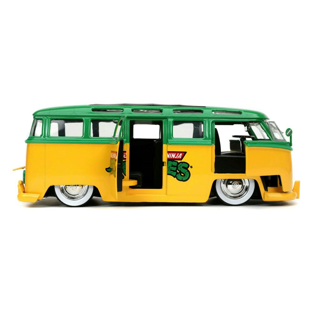 Jada : Teenage Mutant Ninja Turtles Diecast Model 1/24  Leonardo & VW Samba Buss