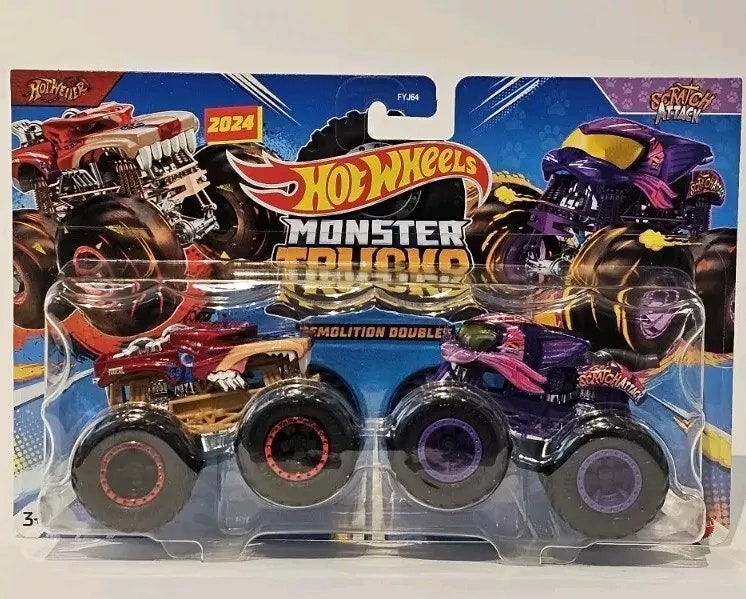 Monster Trucks Demolition 2-Pack : Hotweiler + Scratch Attack