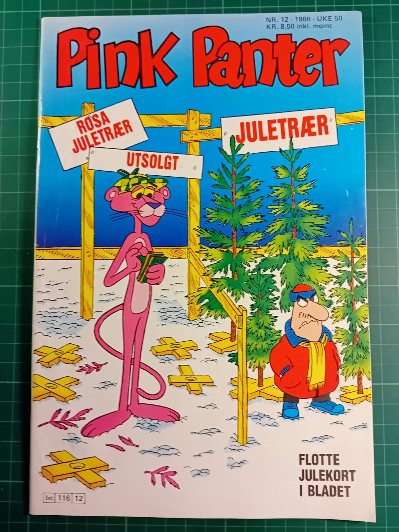 Pink Panter 1986 - 12 m/julekort