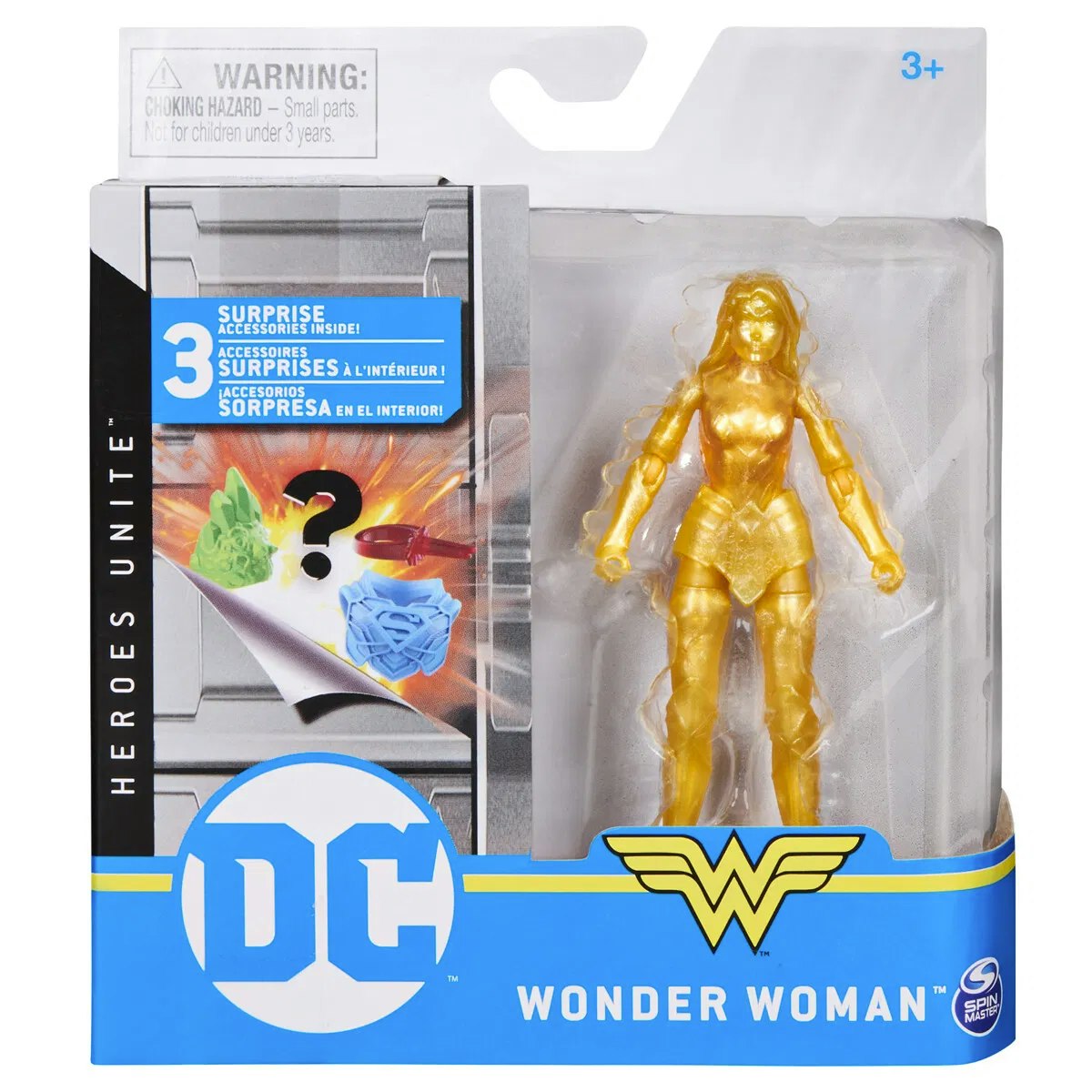 DC Basic spinmaster 10 cm Wonder Woman Gold (Rare)