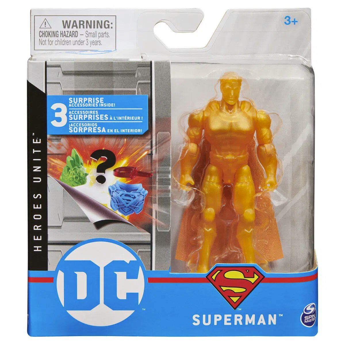 DC Basic spinmaster 10 cm Superman Gold (Rare)