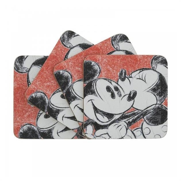 Coasters Mikke & Minni 4-pack