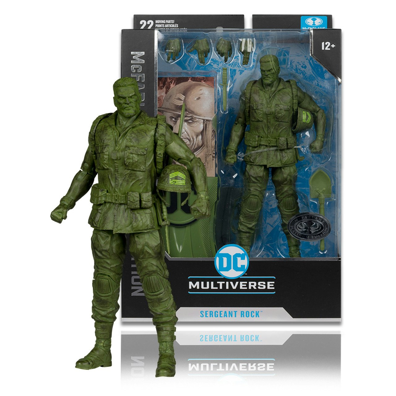 DC Multiverse collector edition 18 cm Sergeant Rock (Chase/Platinum utgave)