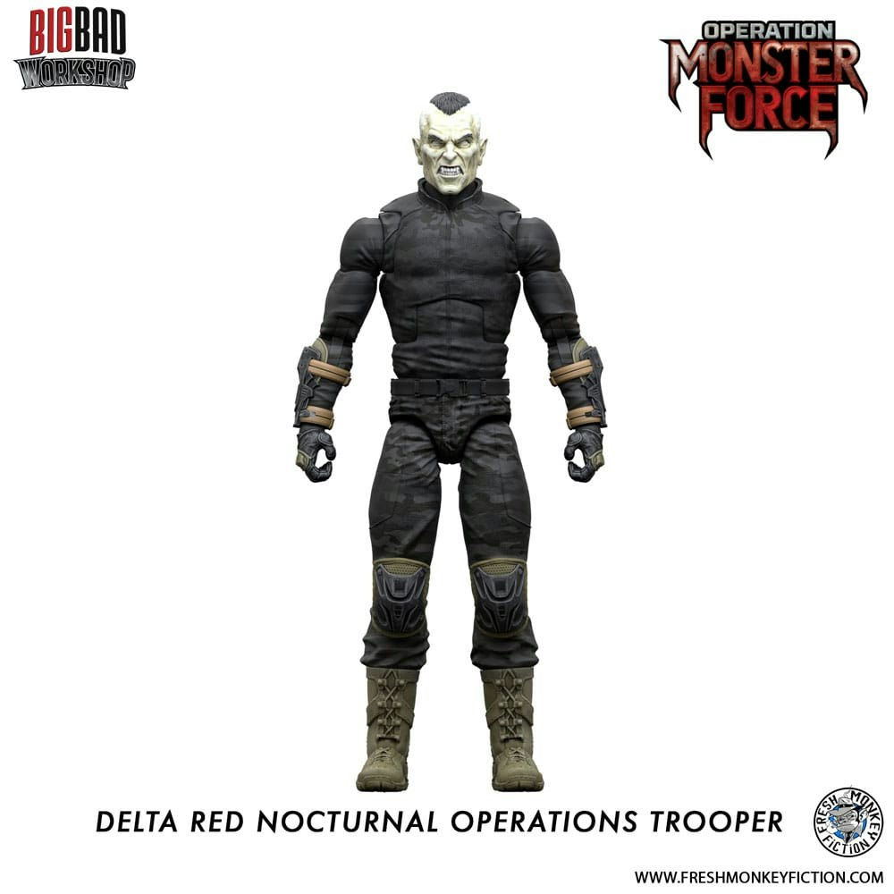 Operation: Monster Force Action Figure 1/12 Delta Red Nocturnal Operations Trooper 15 cm (Totalpris 699,-)