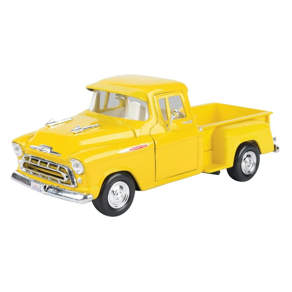 American Classic : Chevrolet 3100 Stepside 1957 Gul 1:24