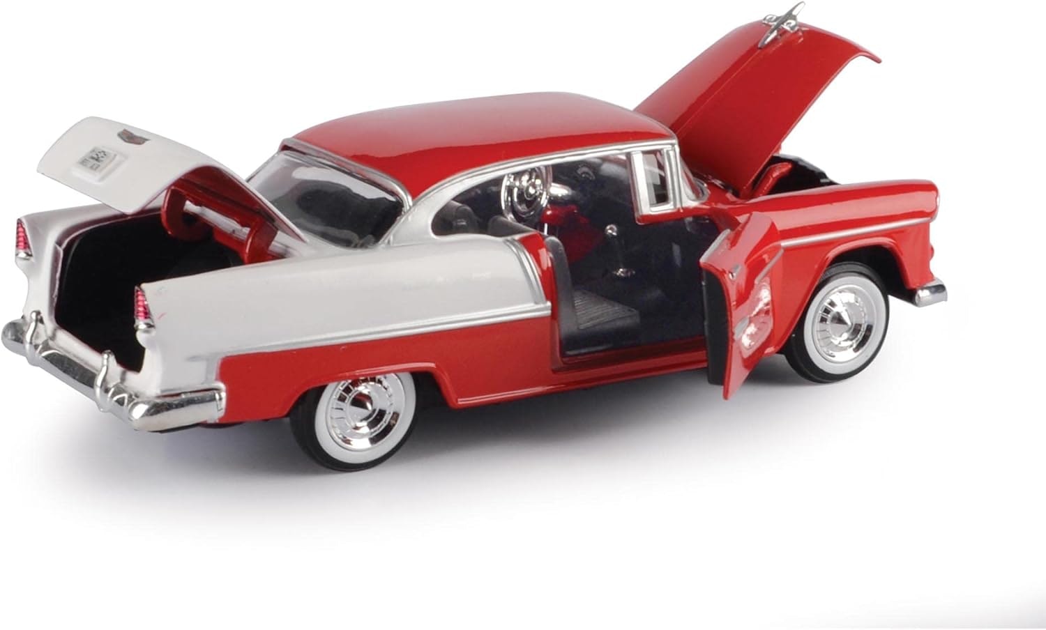 American Classic : Chevrolet Bel Air 1955 Rød 1:24