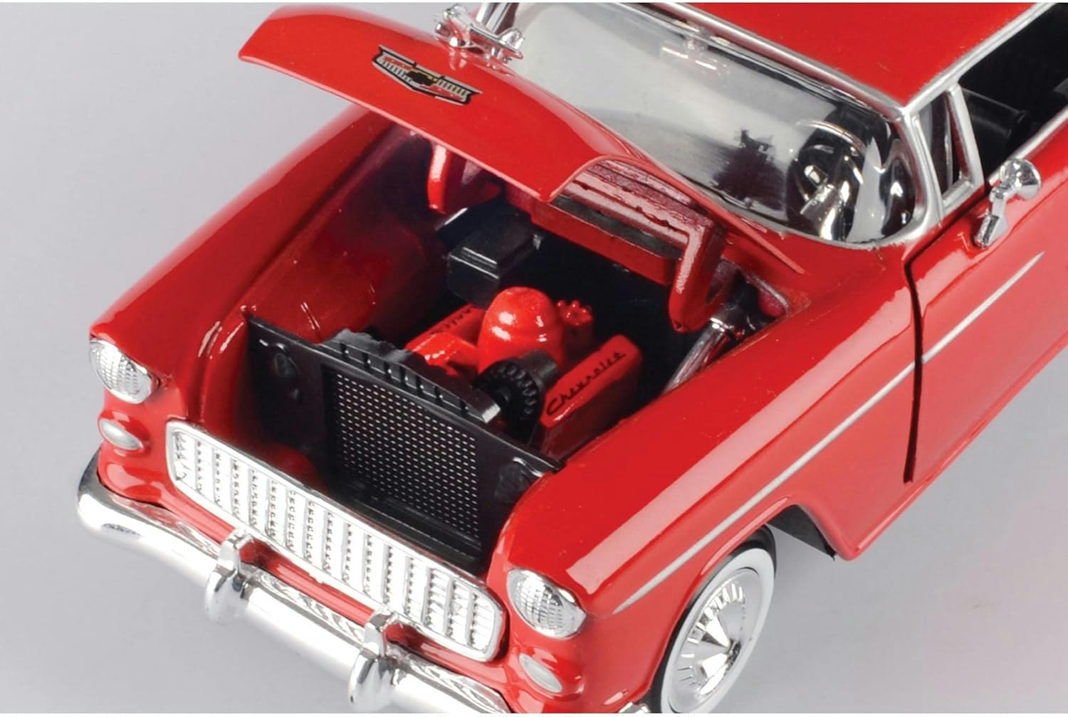 American Classic : Chevrolet Bel Air 1955 Rød 1:24