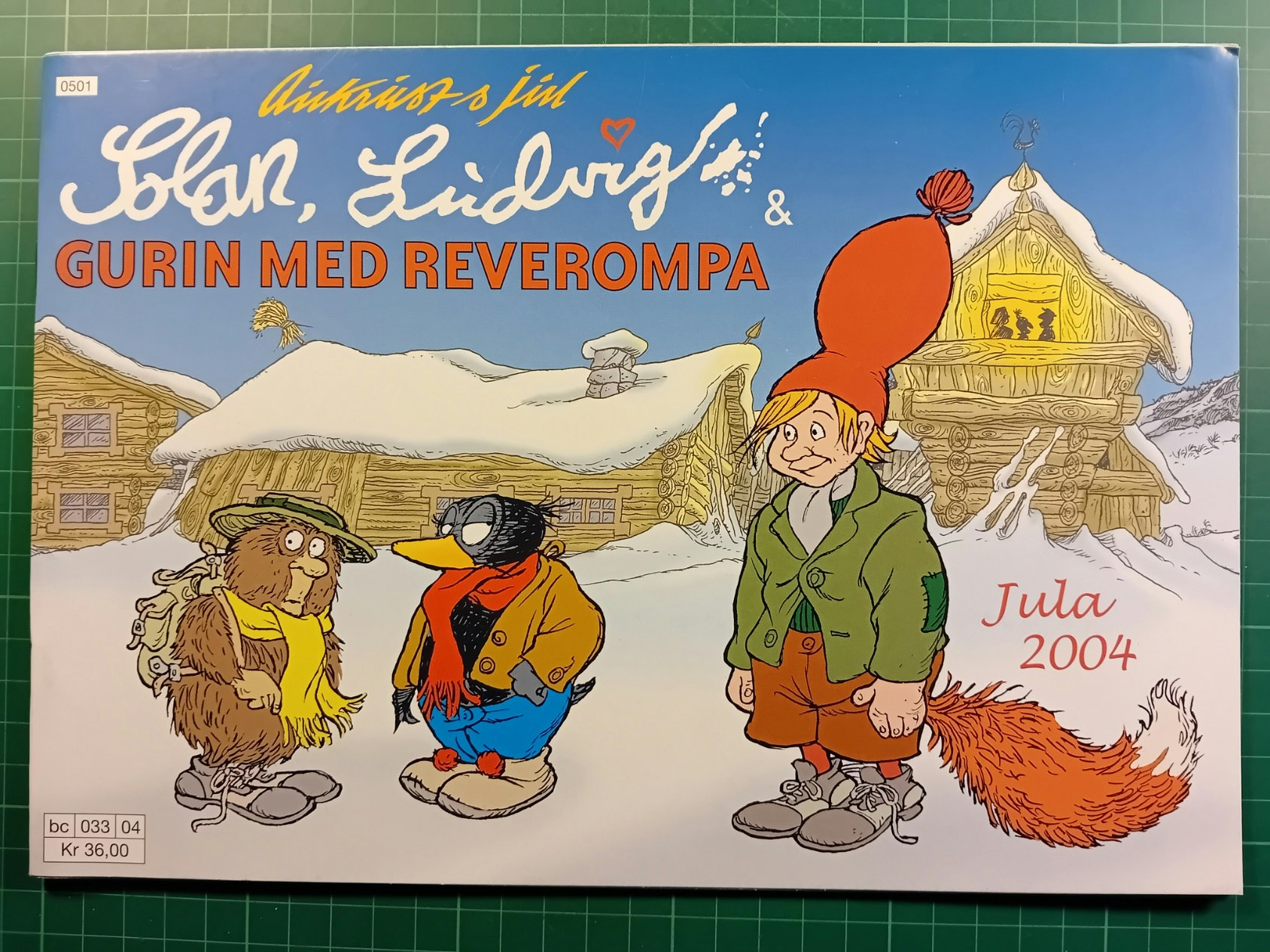 Solan og Ludvig Gurin med reverompa Julen 2004