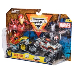 Monster Jam 1:64 Die Cast 2pk Marvel Iron Man vs War Machine