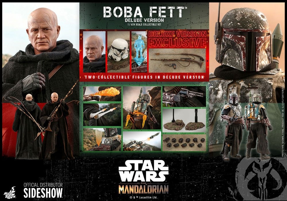 Star Wars Action Figure 2-Pack 1/6 Boba Fett Deluxe (The Mandalorian) 30 cm Hot Toys