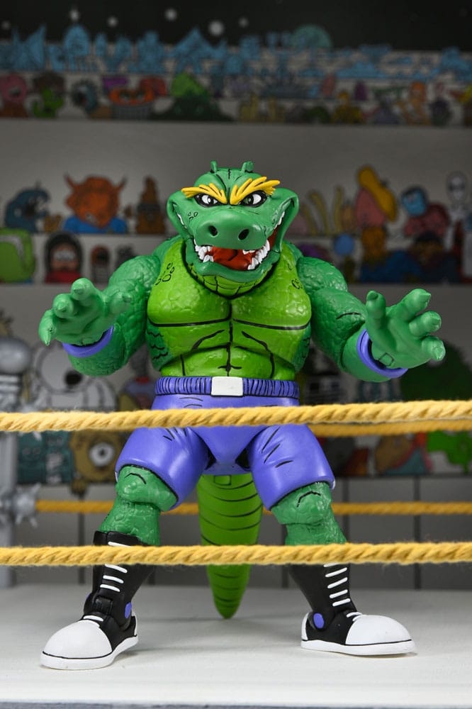 TMNT (Archie Comics) Action Figure Stump Wrestling Leatherhead 18 cm (Totalpris 649,-)