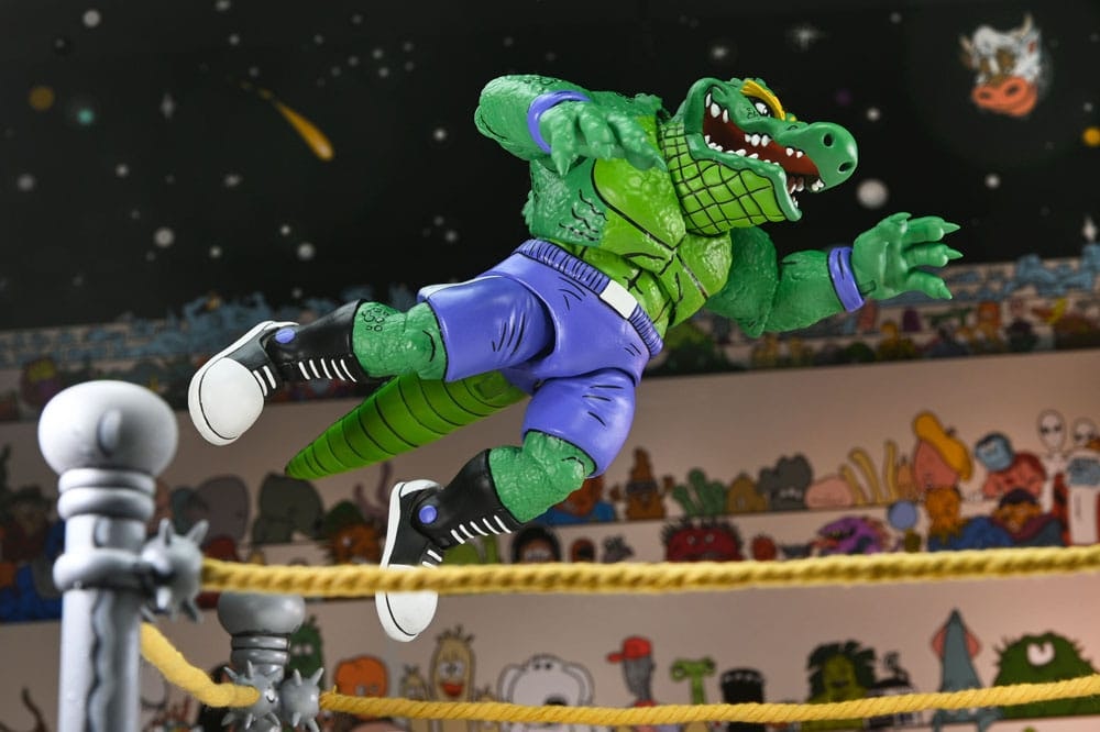 TMNT (Archie Comics) Action Figure Stump Wrestling Leatherhead 18 cm (Totalpris 649,-)