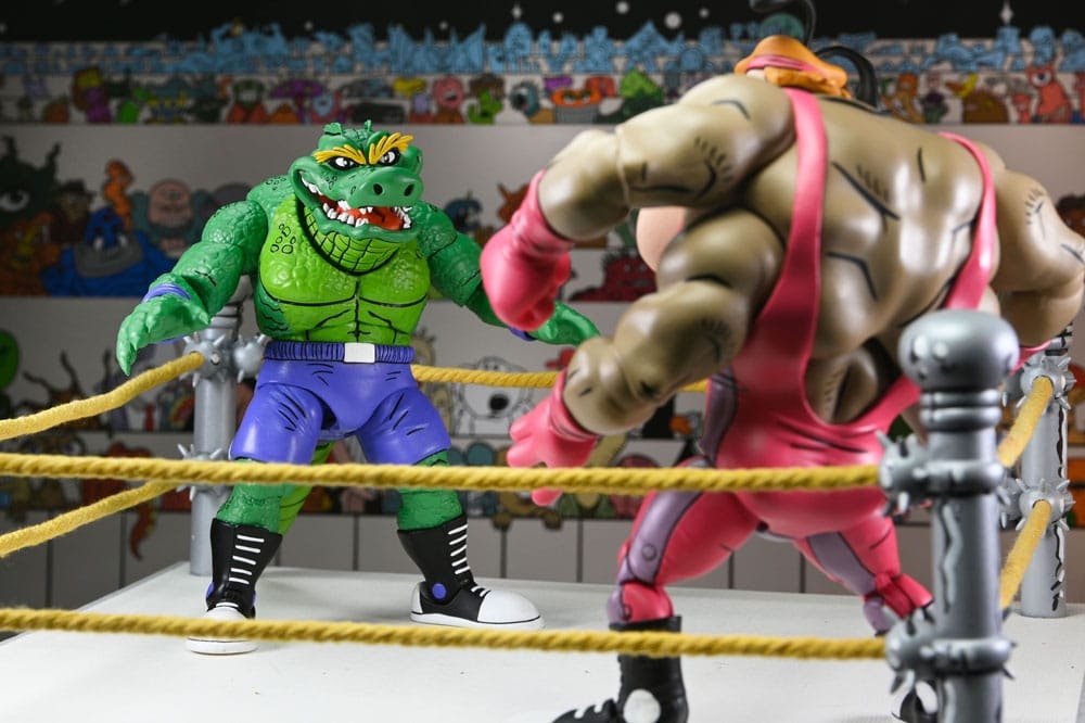 TMNT (Archie Comics) Action Figure Stump Wrestling Leatherhead 18 cm (Totalpris 649,-)