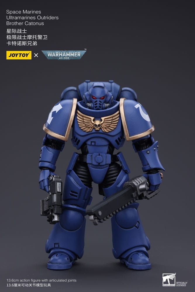 Warhammer 40k Action Figure 1/18 Space Marines Ultramarines Outriders Brother Catonus 14 cm (Totalpris 479,-)