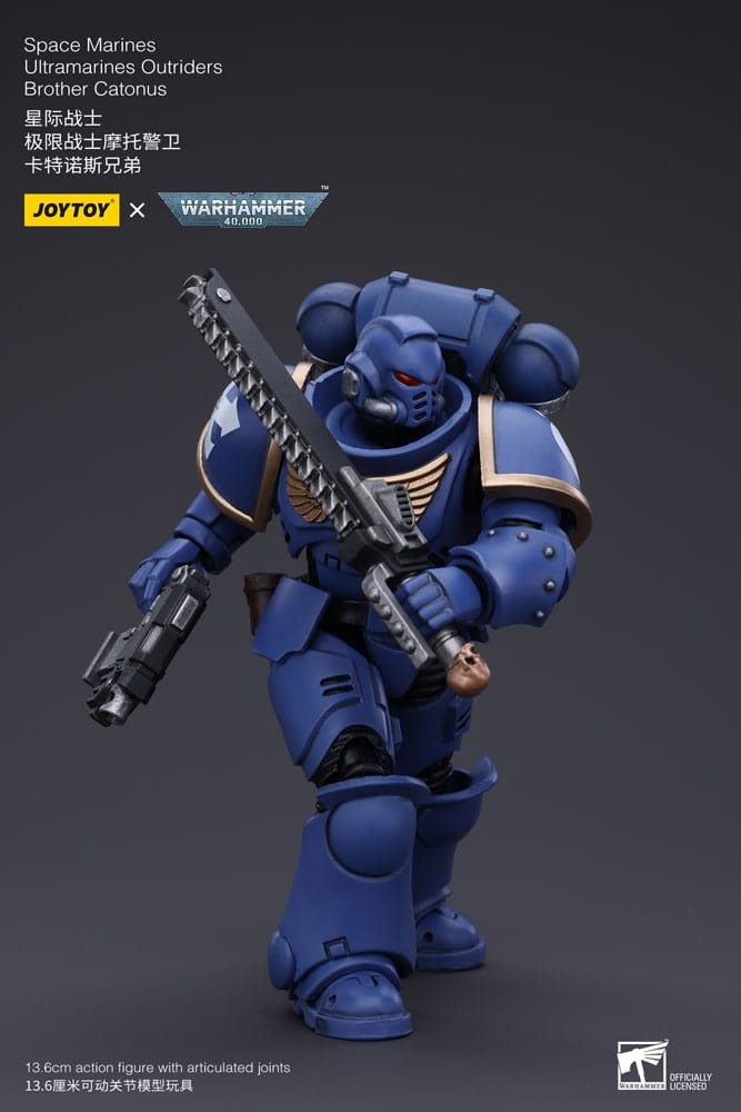 Warhammer 40k Action Figure 1/18 Space Marines Ultramarines Outriders Brother Catonus 14 cm (Totalpris 479,-)