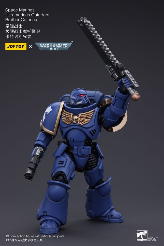 Warhammer 40k Action Figure 1/18 Space Marines Ultramarines Outriders Brother Catonus 14 cm (Totalpris 479,-)