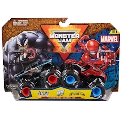 Monster Jam 1:64 Die Cast 2pk Marvel Venom vs Spiderman
