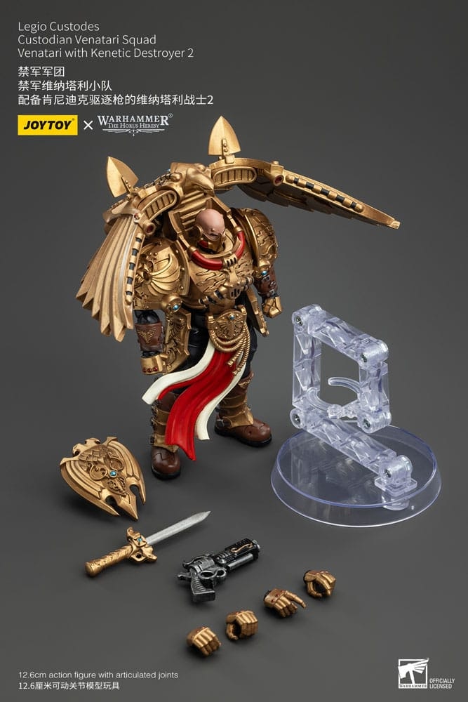 Warhammer The Horus Heresy Action Figure 1/18 Legio Custodes Custodian Venatari Squad Venatari with Kenetic Destroyer 2 13 cm (Totalpris 898,-)