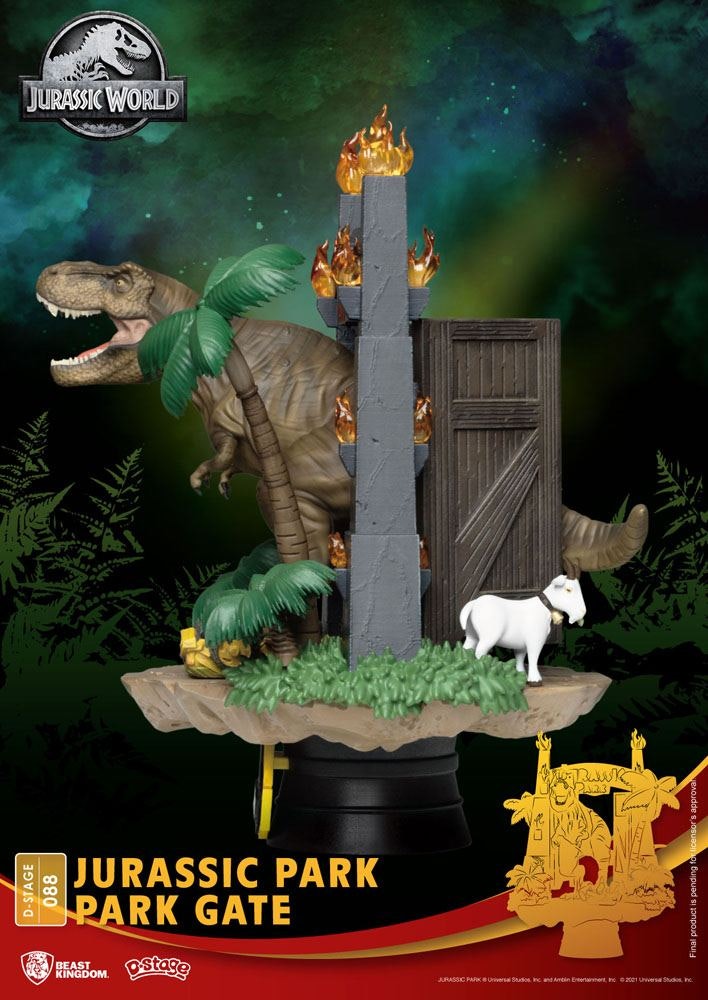 Jurassic World D-Stage PVC Diorama Park Gate 13 cm (Totalpris 449,-)