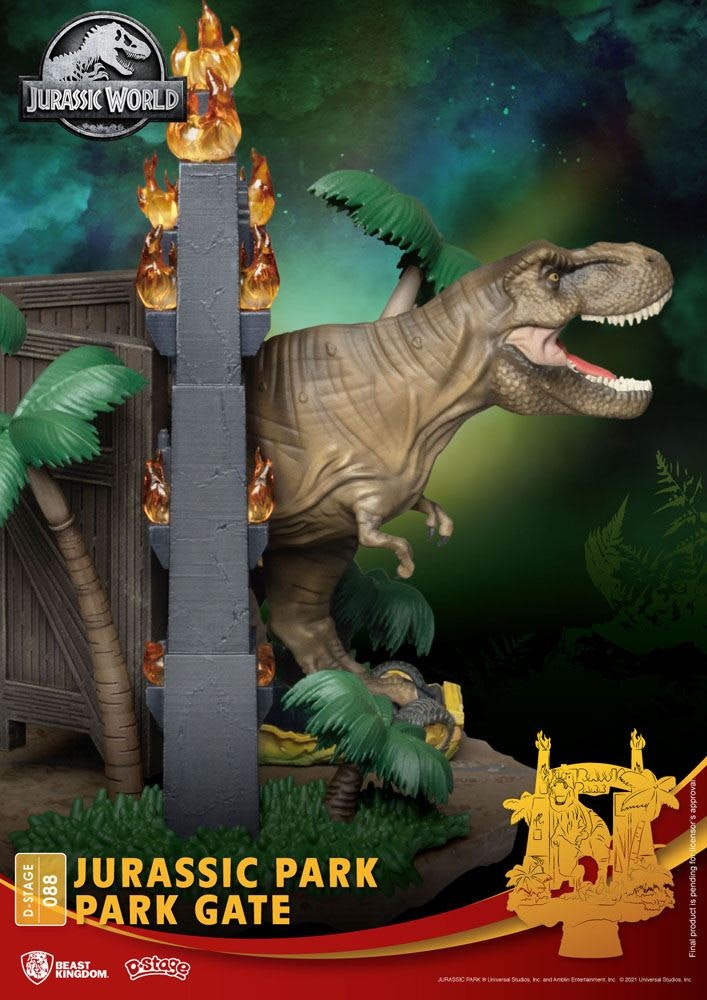 Jurassic World D-Stage PVC Diorama Park Gate 13 cm (Totalpris 449,-)