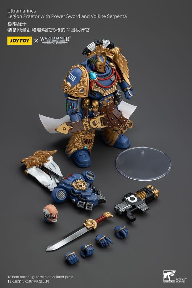 Warhammer The Horus Heresy Action Figure 1/18 Ultramarines Legion Praetor with Power Sword and Volkite Serpenta 20 cm (Totalpris 998,-)