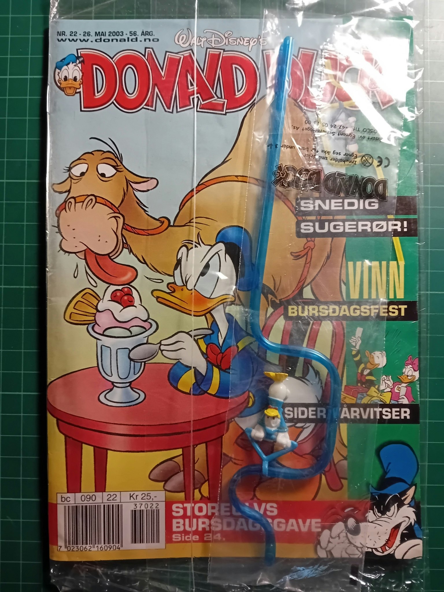 Donald Duck & Co 2003 - 22 Forseglet m/Donald sugerør